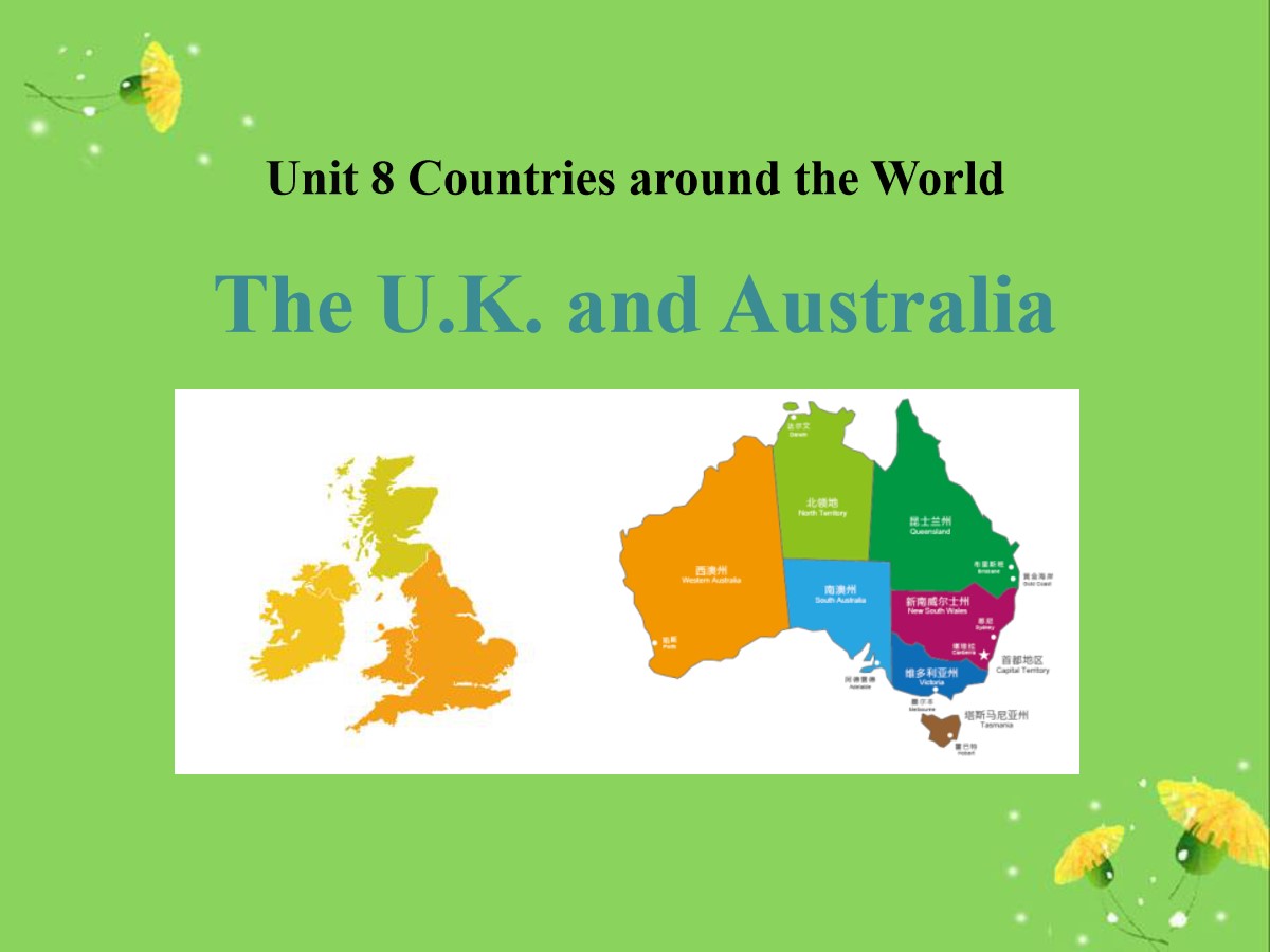 《The U.K.and Australia》Countries around the World PPT免费课件