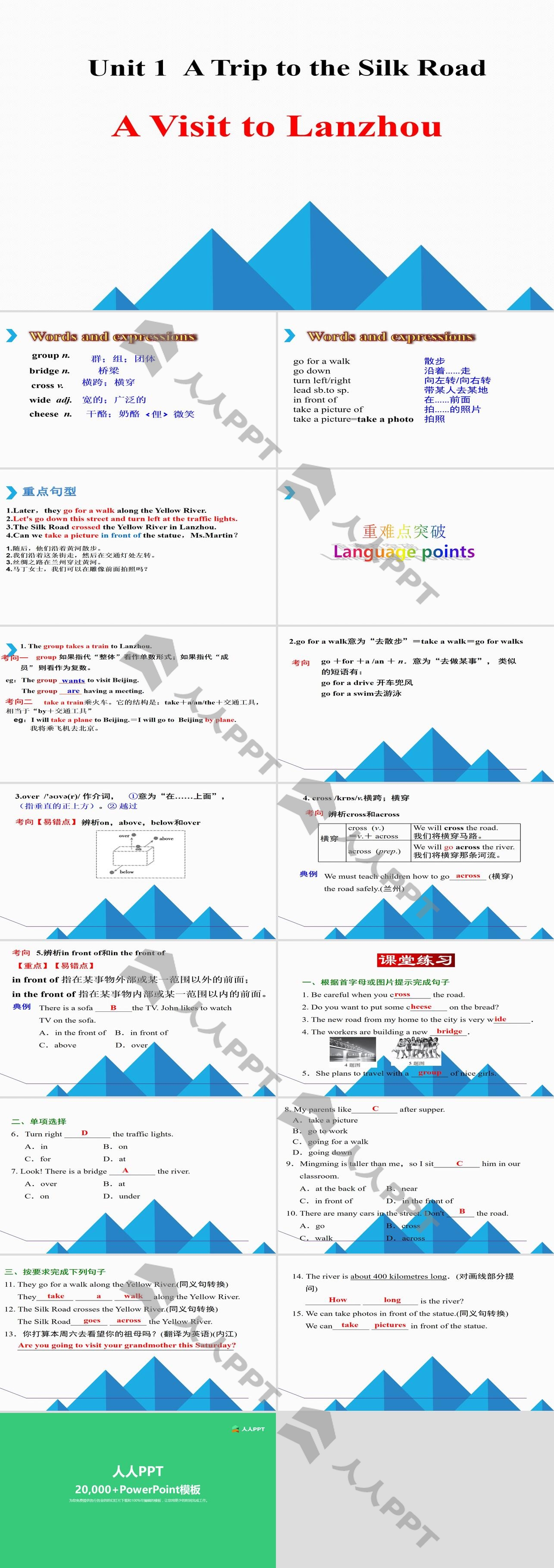 《A Visit to Lanzhou》A Trip to the Silk Road PPT长图