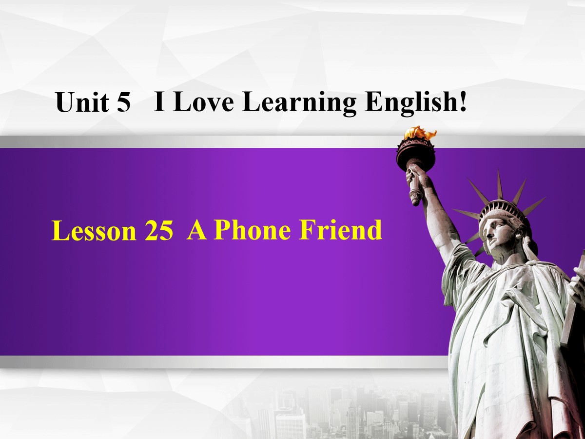 《A Phone Friend》I Love Learning English PPT