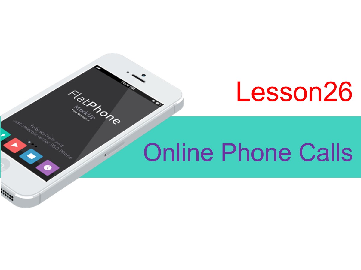 《Online Phone Calls》I Love Learning English PPT