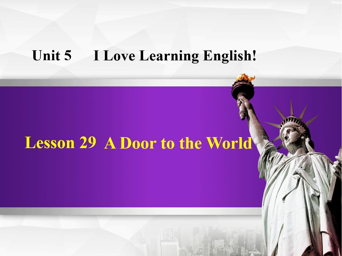 《A Door to the World》I Love Learning English PPT课件