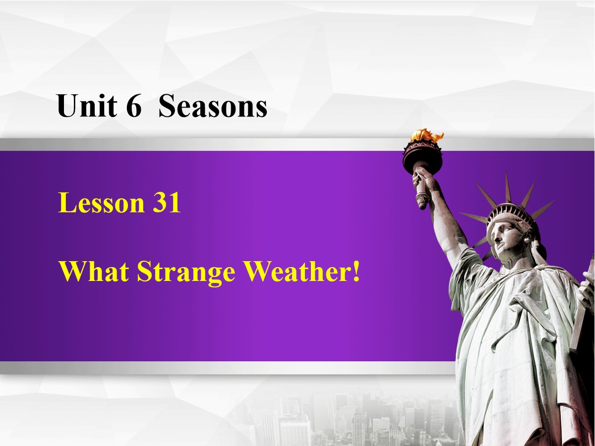 《What Strange Weather!》Seasons PPT课件