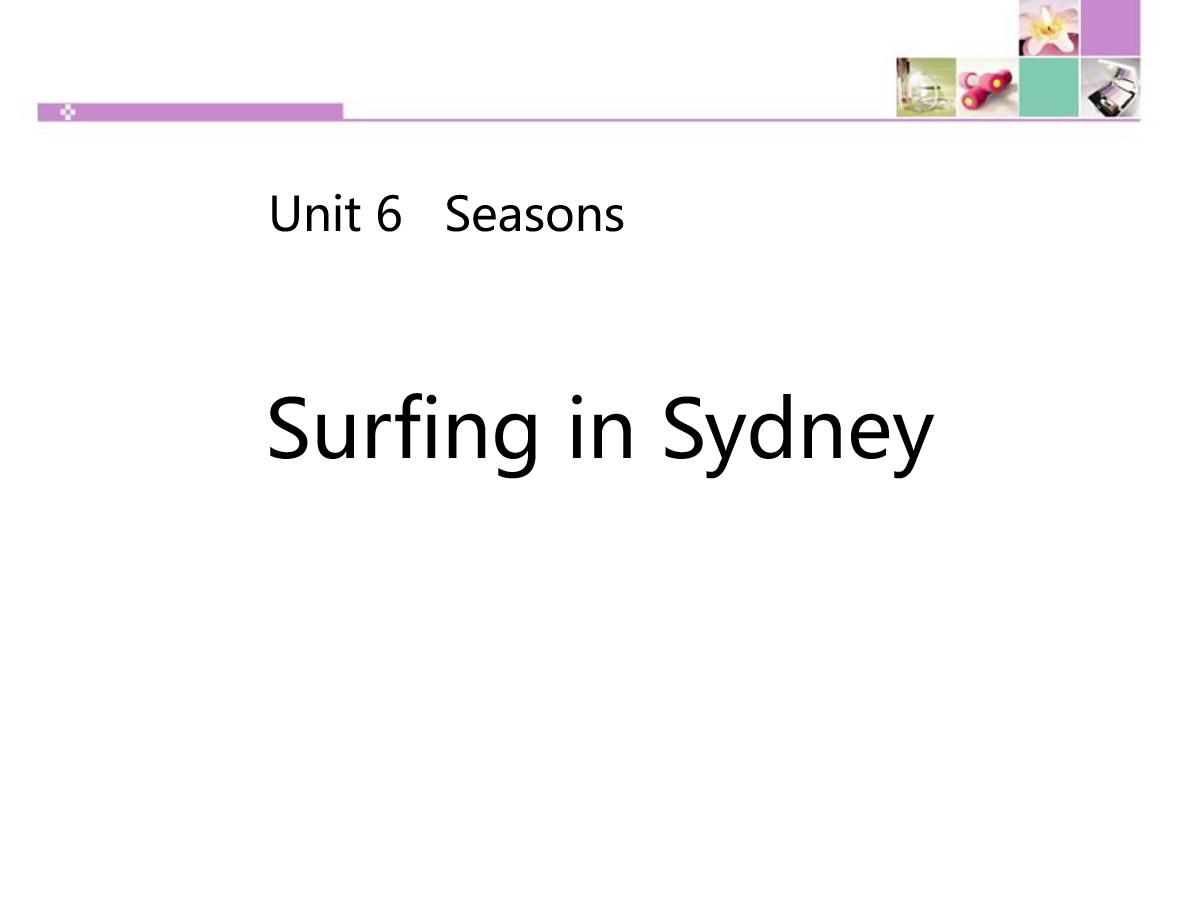 《Surfing in Sydney》Seasons PPT