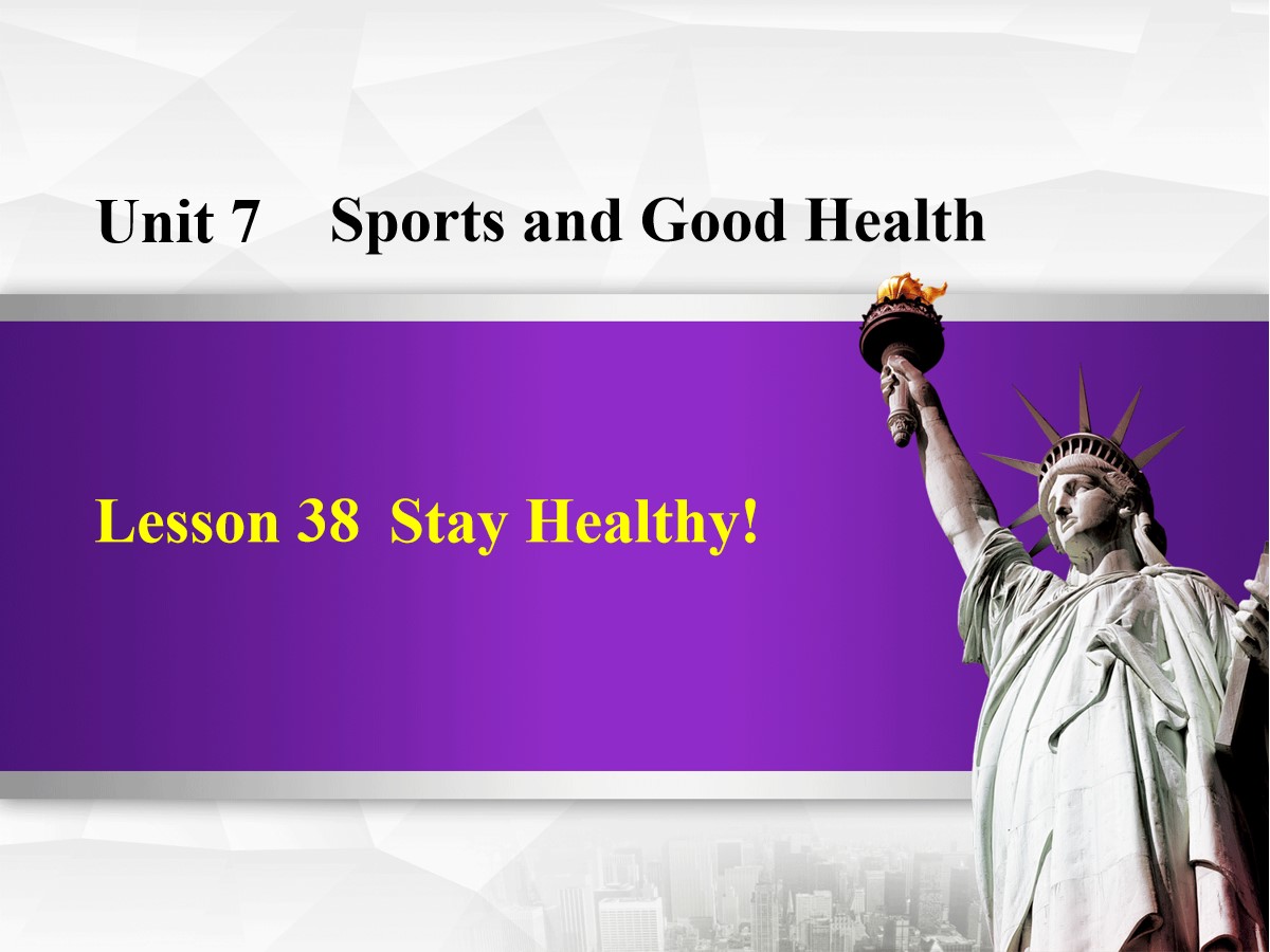 《Stay Healthy!》Sports and Good Health PPT免费课件