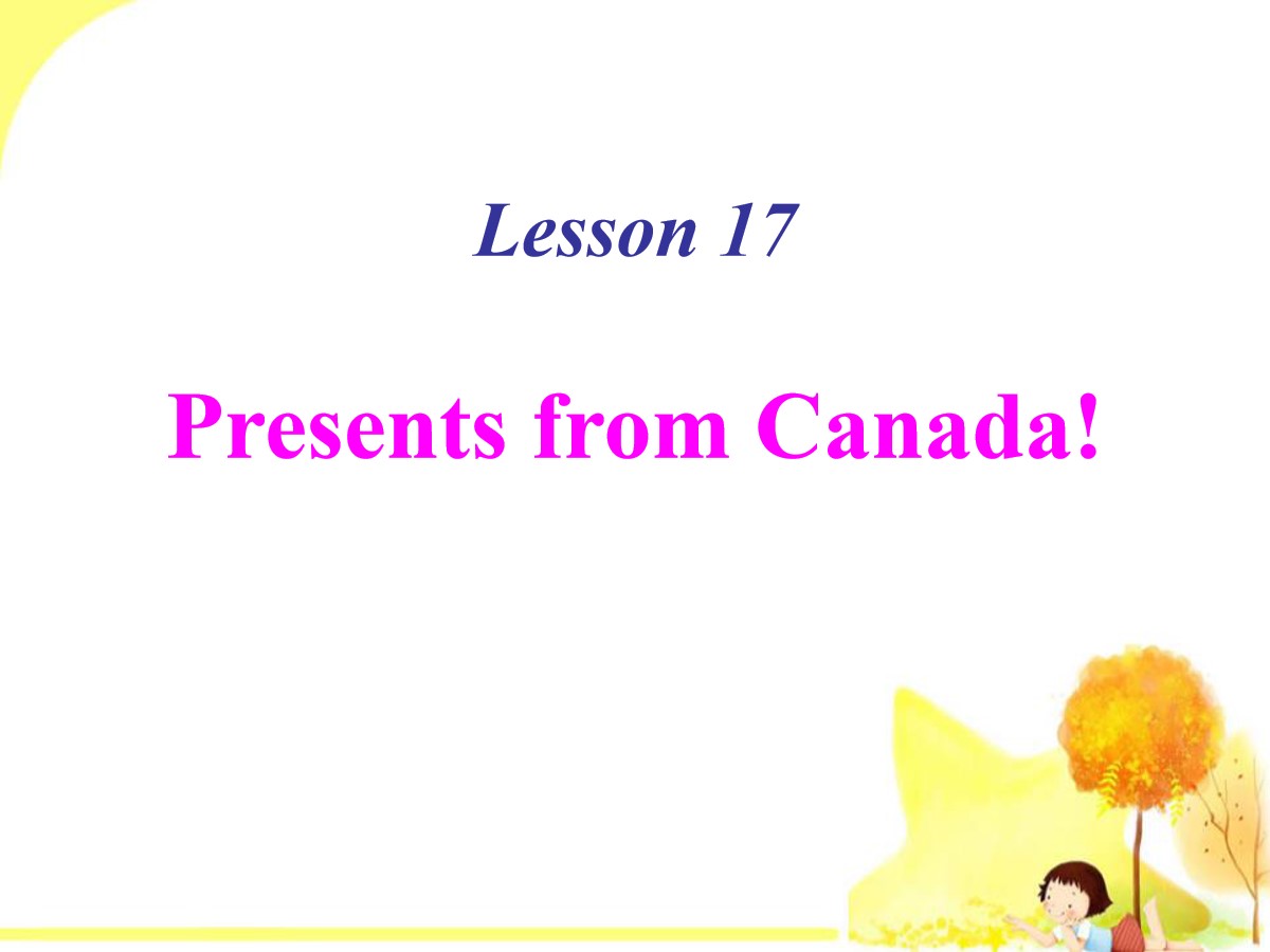 《Presents from Canada!》Families Celebrate Together PPT