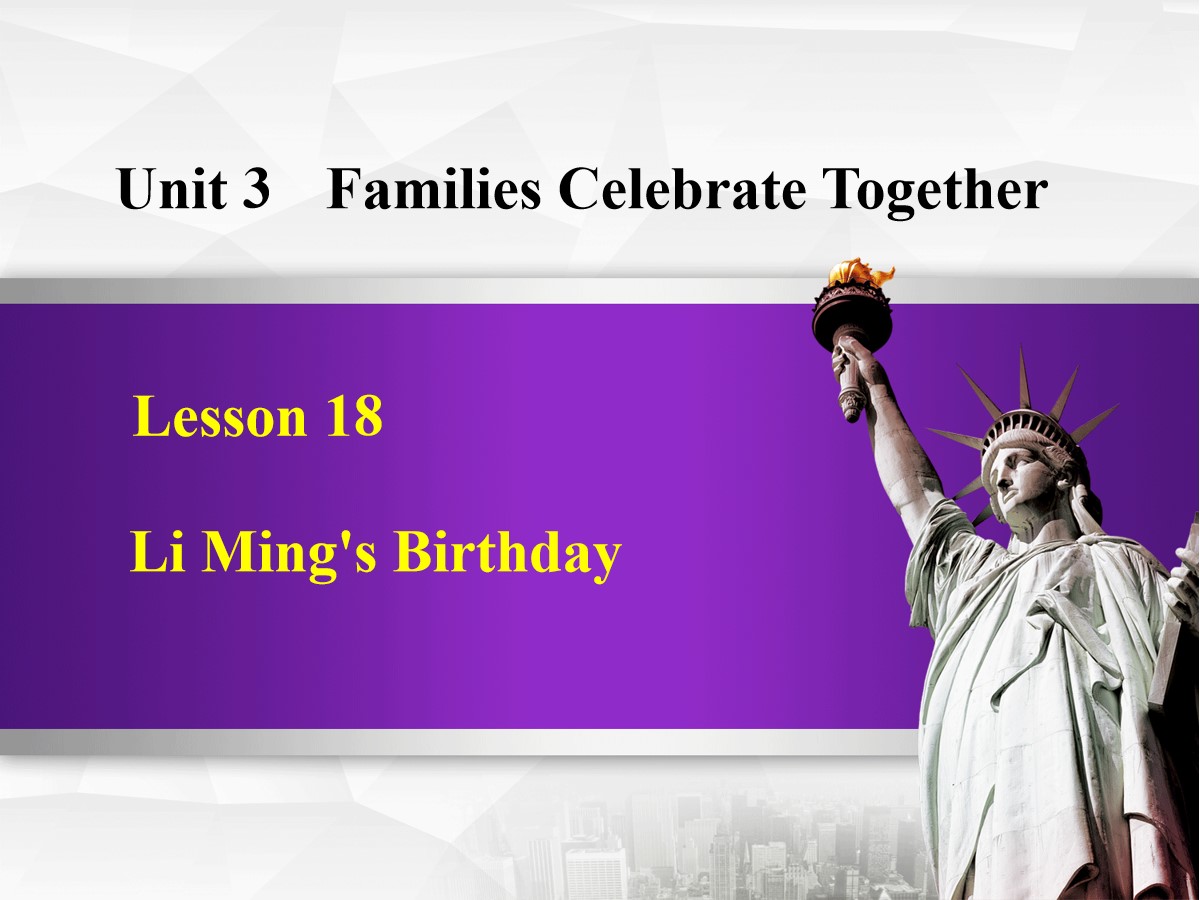 《Li Ming's Birthday》Families Celebrate Together PPT