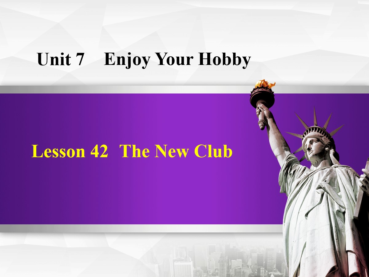 《The New Club》Enjoy Your Hobby PPT