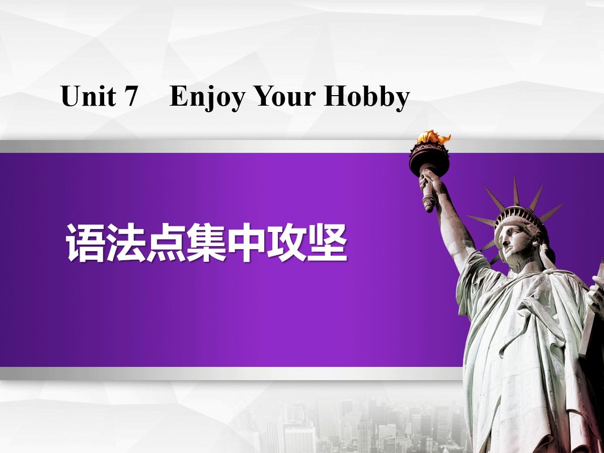 《语法点集中攻坚》Enjoy Your Hobby PPT