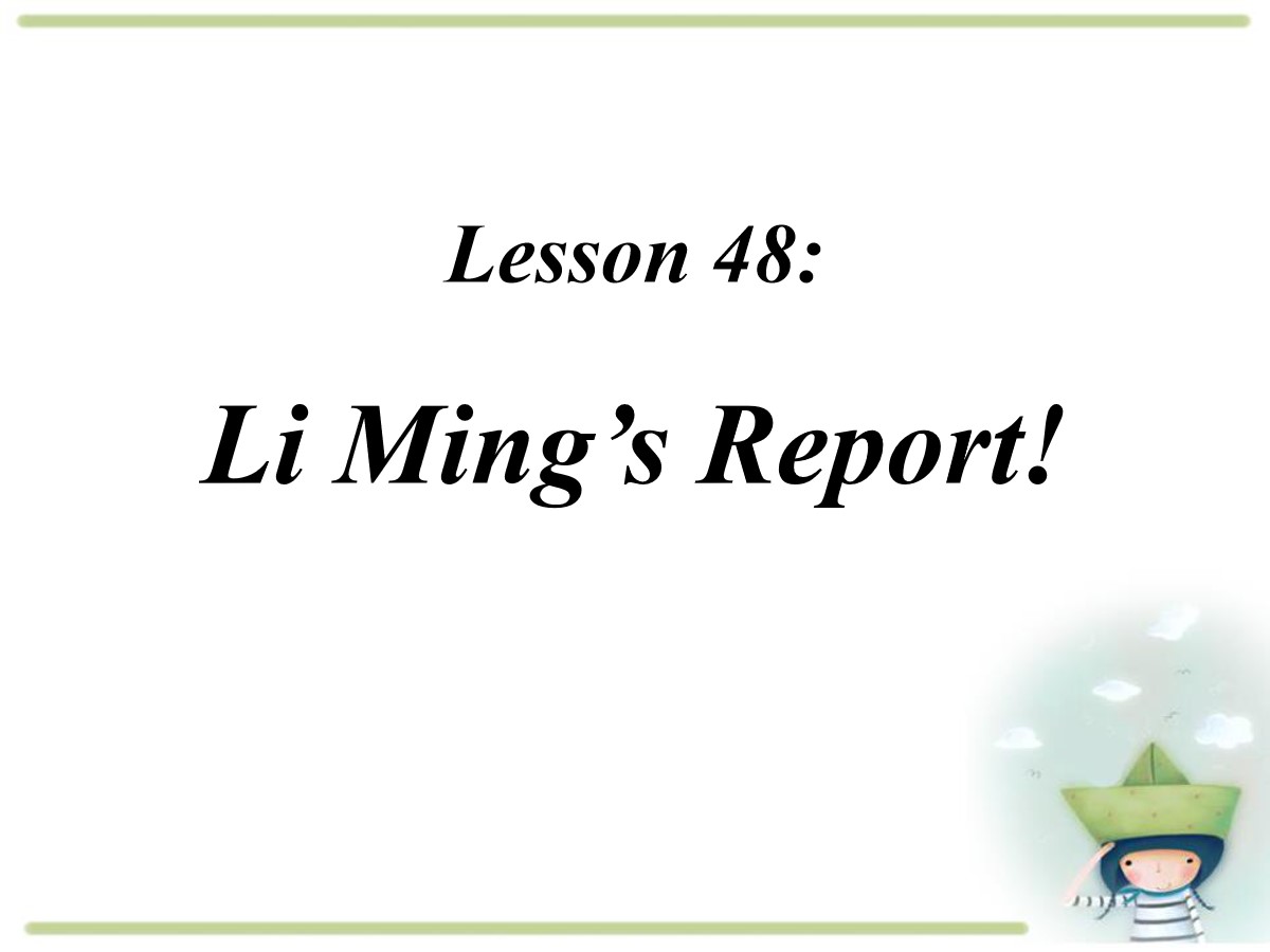 《Li Ming's Report!》Celebrating Me! PPT