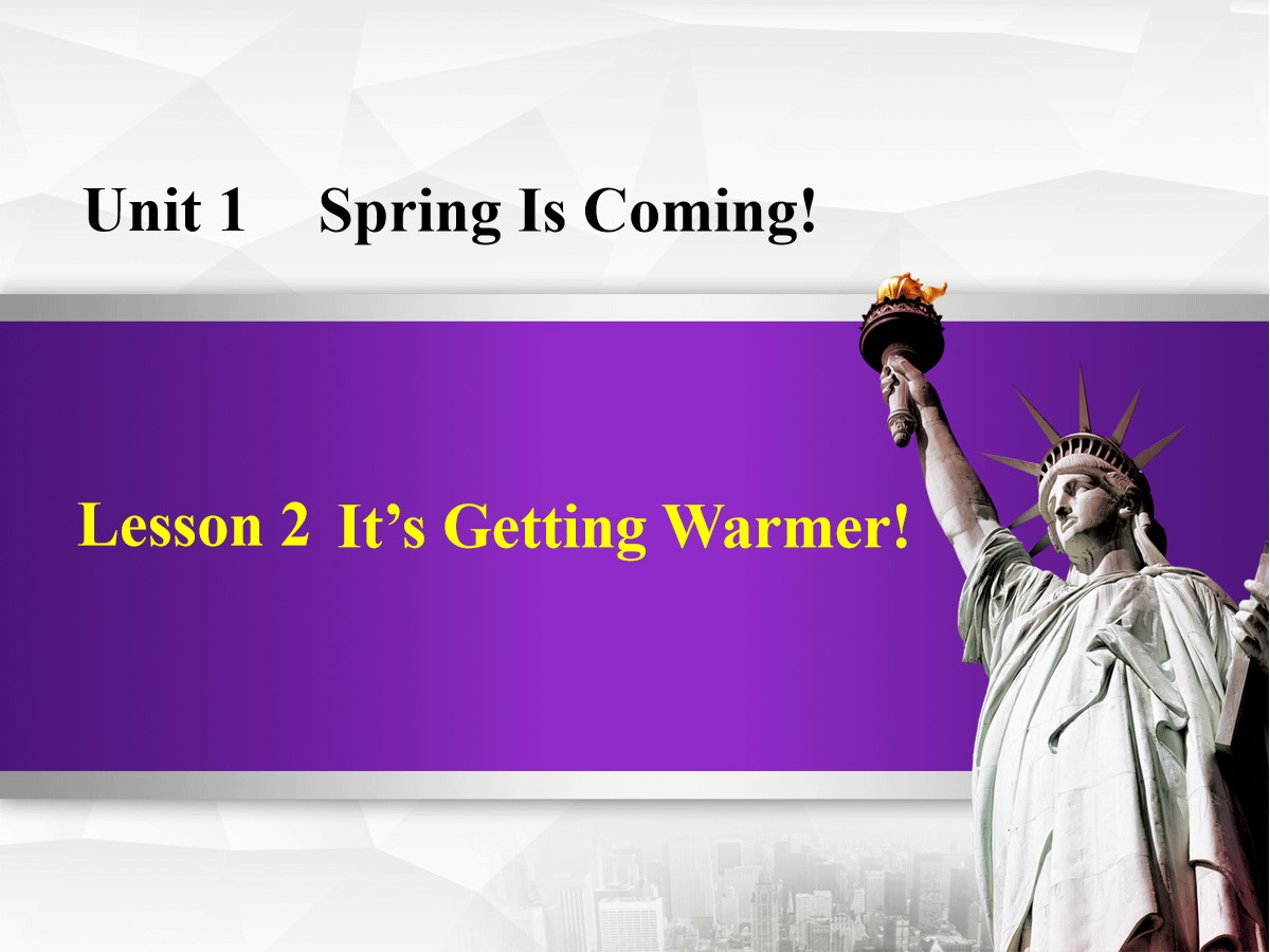 《It's Getting Warmer!》Spring Is Coming PPT