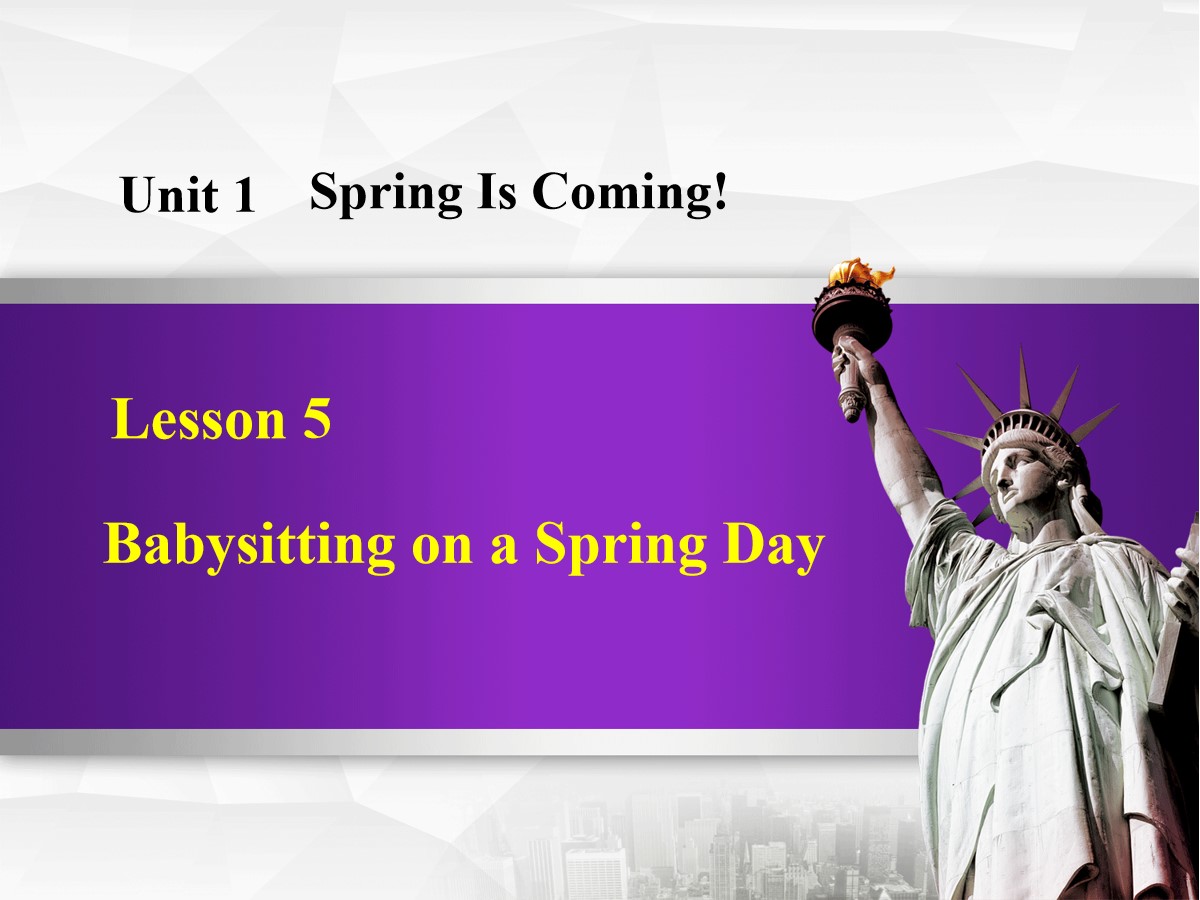 《Babysitting on a Spring Day》Spring Is Coming PPT