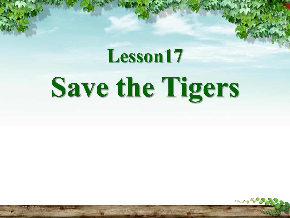 《Save the Tigers》Animals Are Our Friends PPT课件