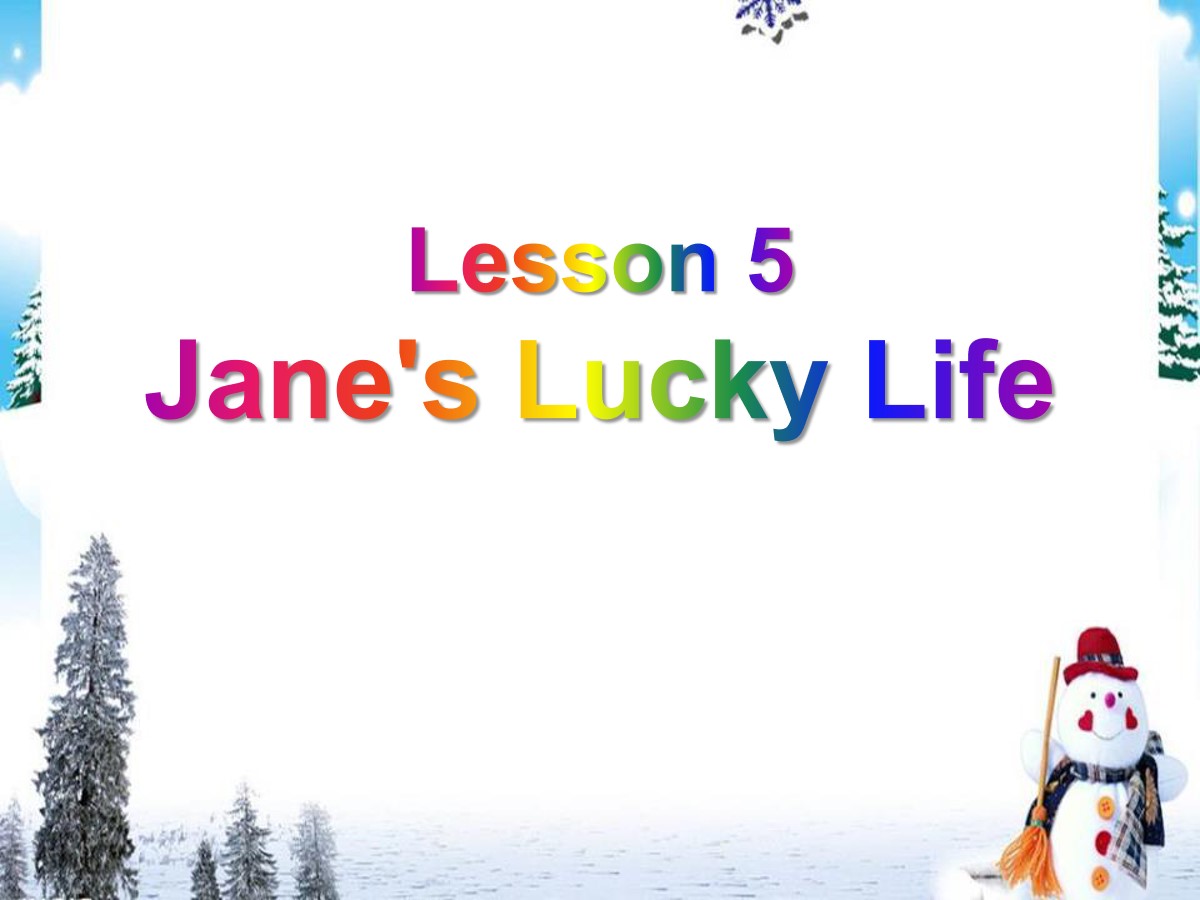 《Jane's Lucky Life》Stay healthy PPT