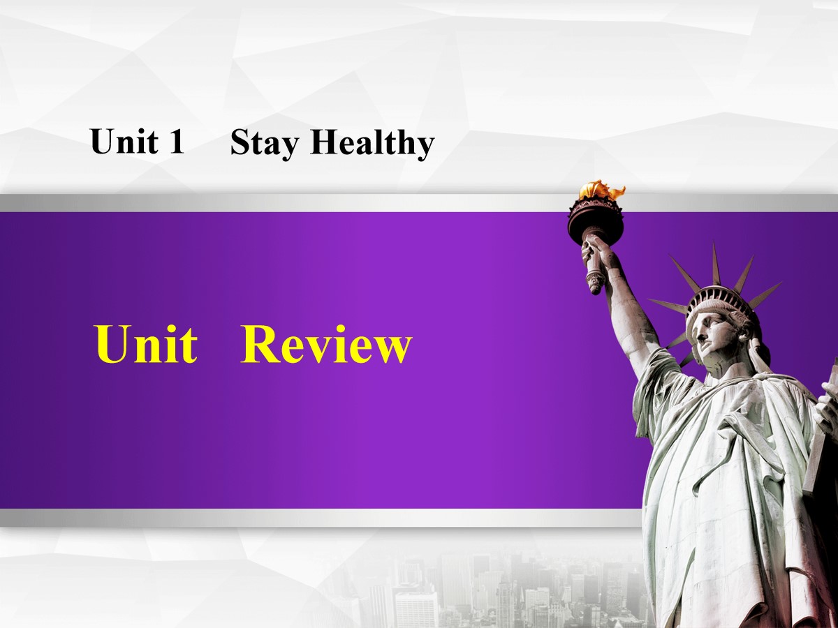 《Review》Stay healthy PPT