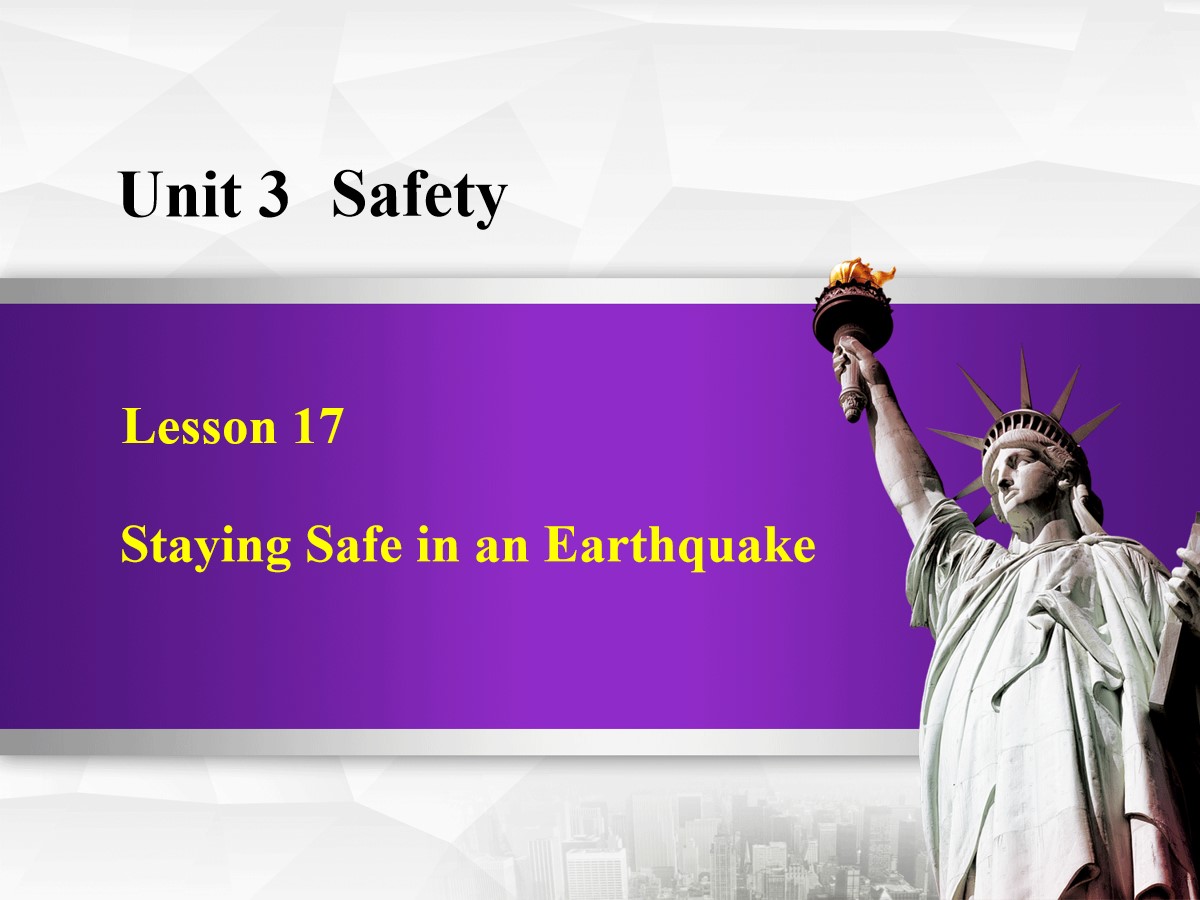 《Staying Safe in an Earthquake》Safety PPT免费课件