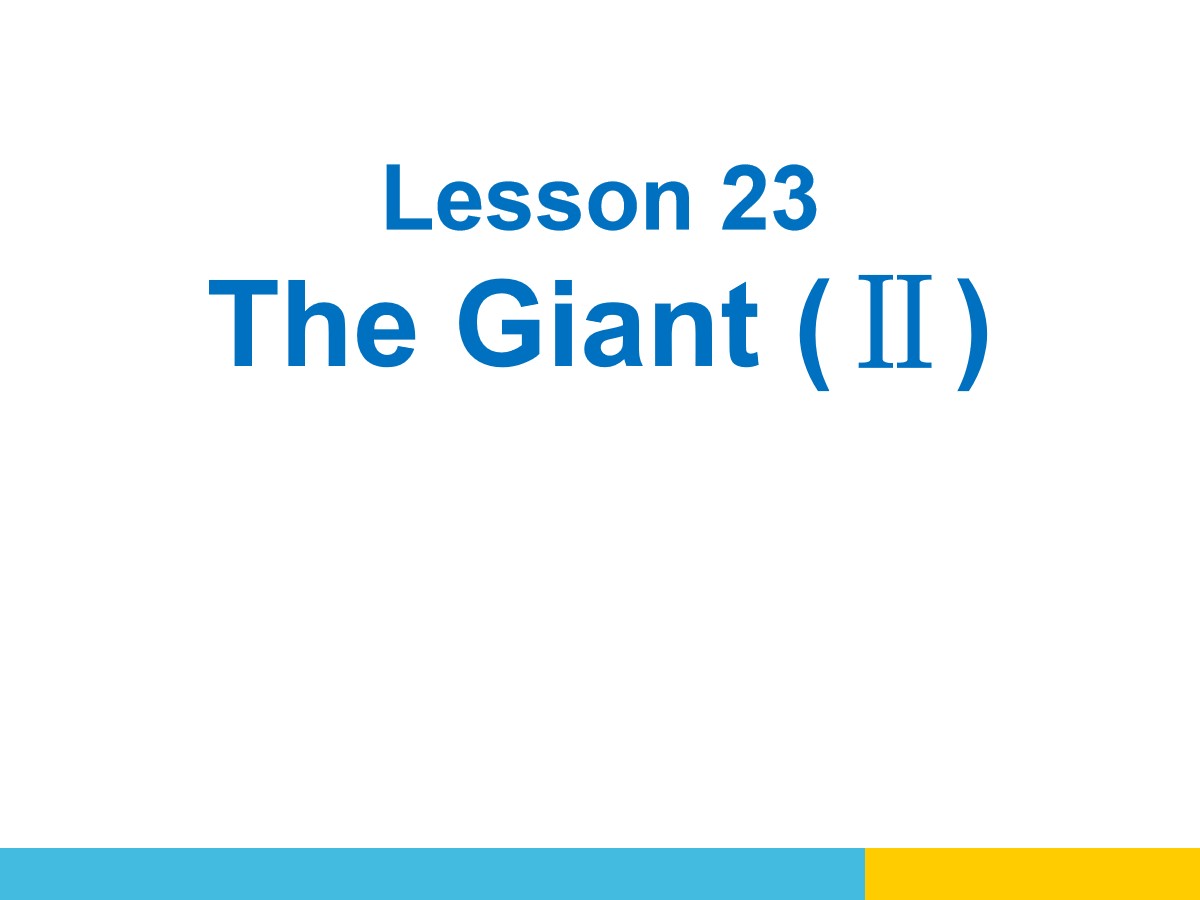 《The Giant(II)》Stories and Poems PPT课件