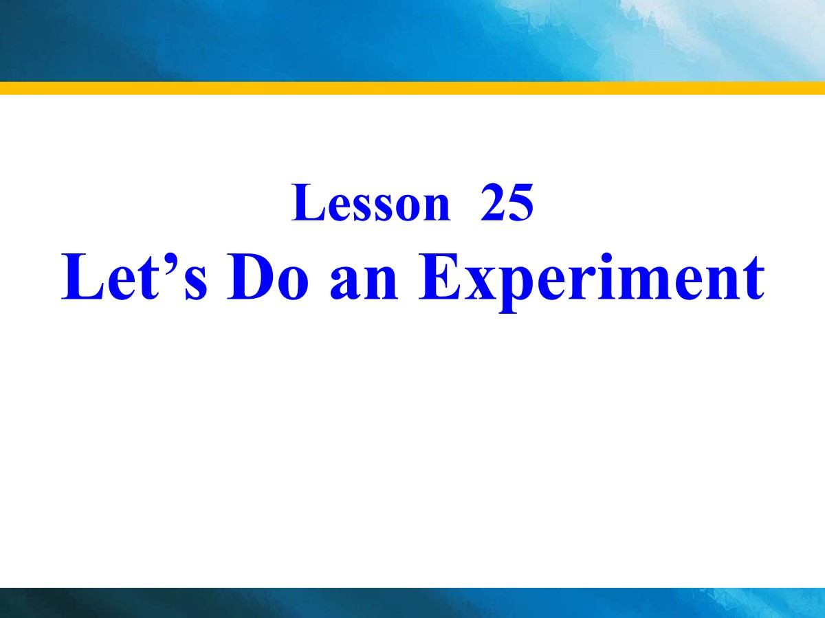 《Let's Do an Experiment》Look into Science! PPT