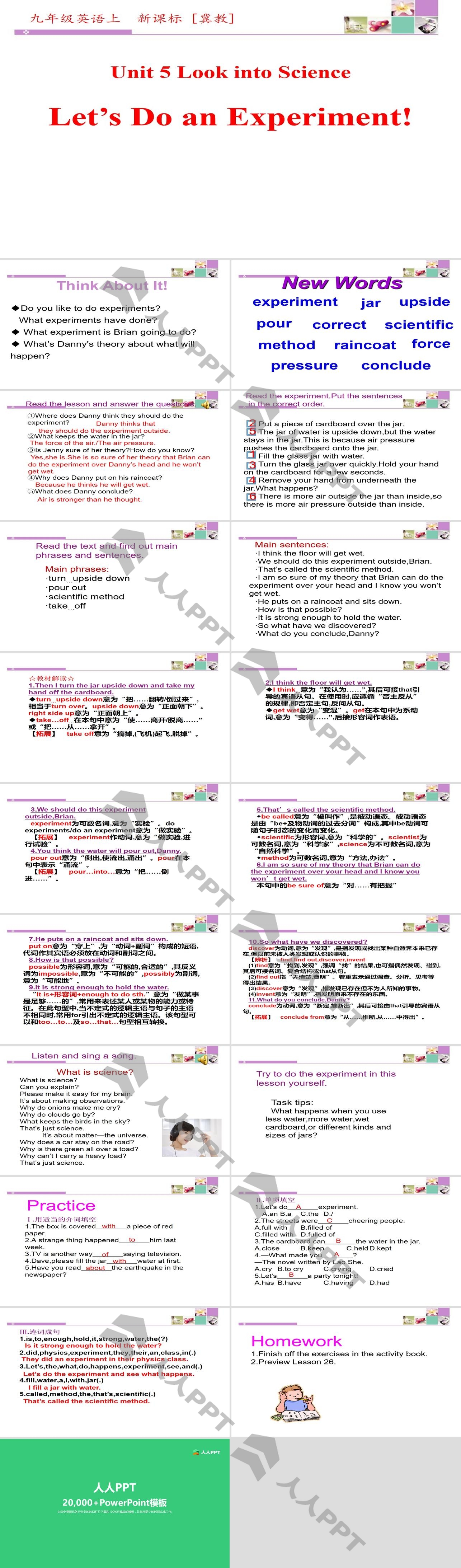 《Let's Do an Experiment》Look into Science! PPT下载长图