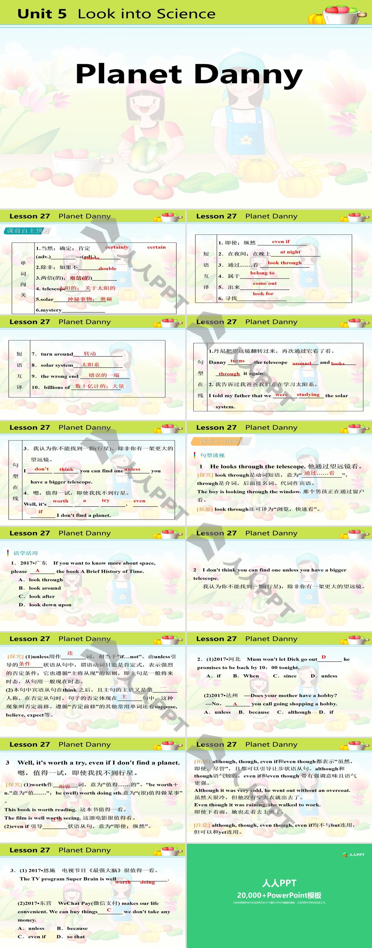 《Planet Danny》Look into Science! PPT教学课件长图