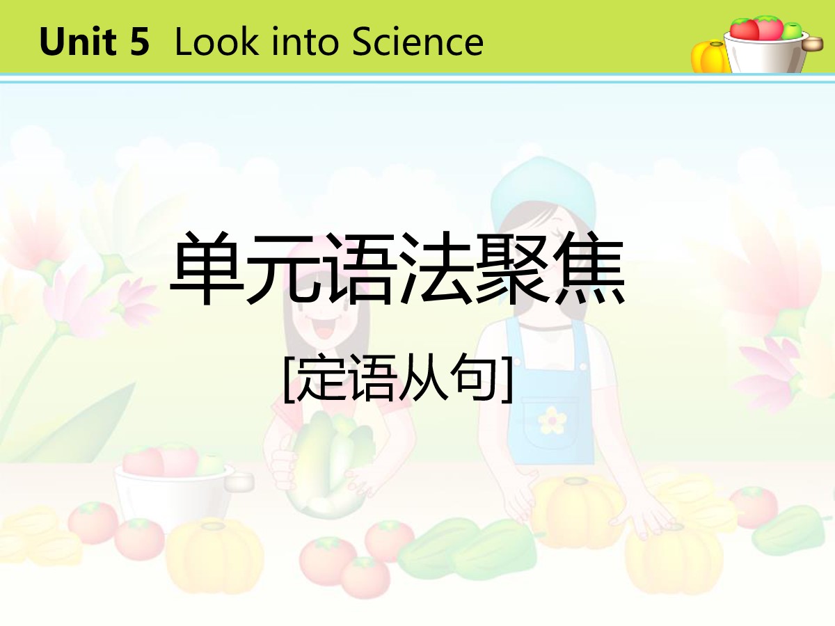 《单元语法聚焦》Look into Science! PPT