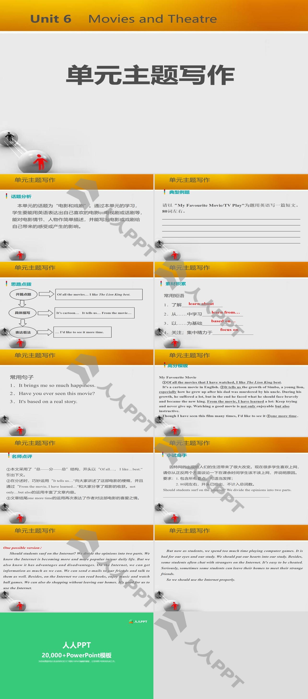 《单元主题写作》Movies and Theatre PPT长图