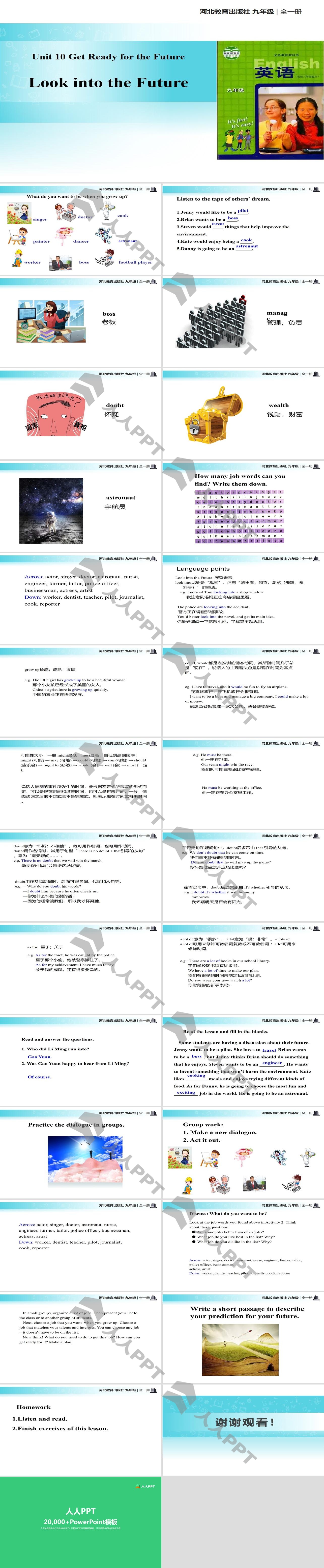 《Look into the Future!》Get ready for the future PPT课件下载长图