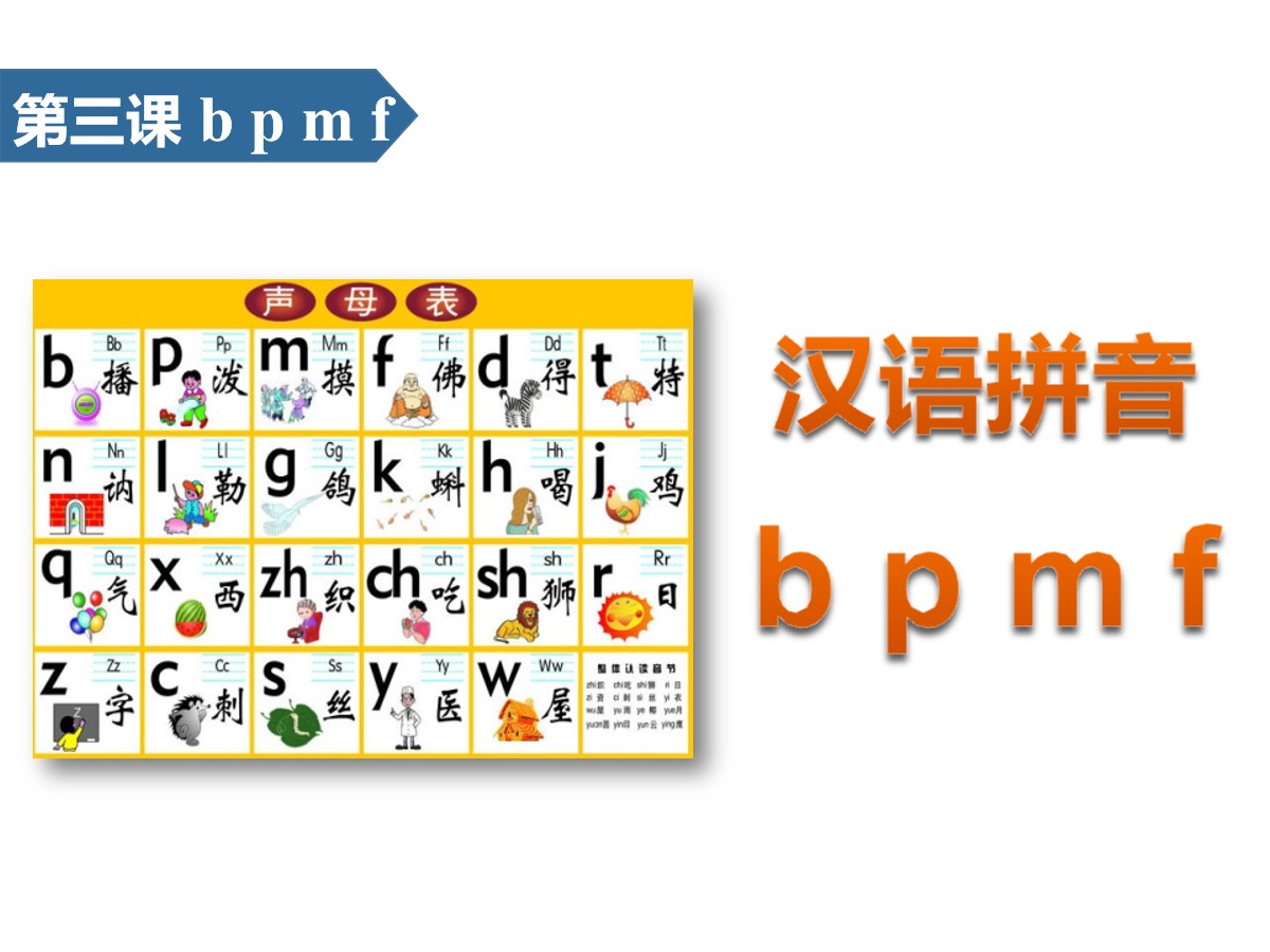 《bpmf》汉语拼音PPT