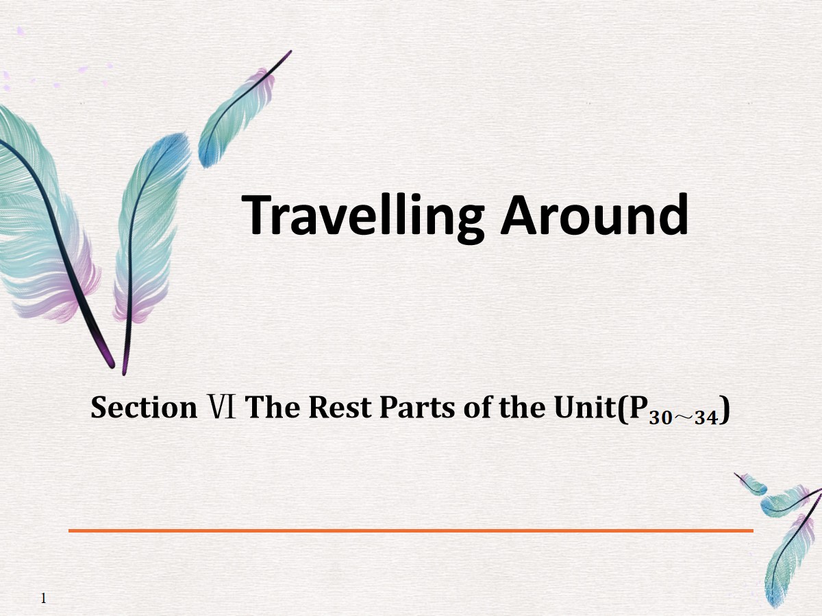 《Travelling Around》The Rest Parts of the Unit PPT