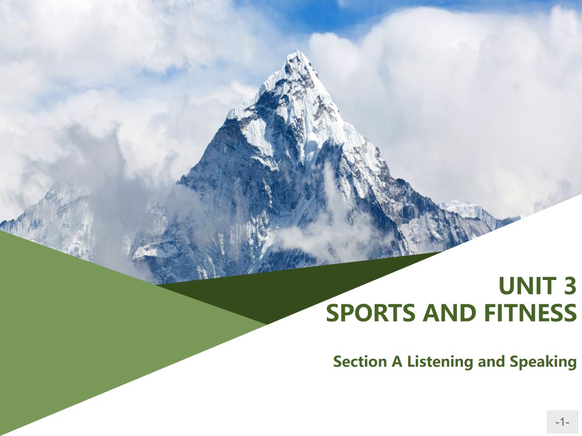 《Sports and Fitness》Listening and Speaking PPT