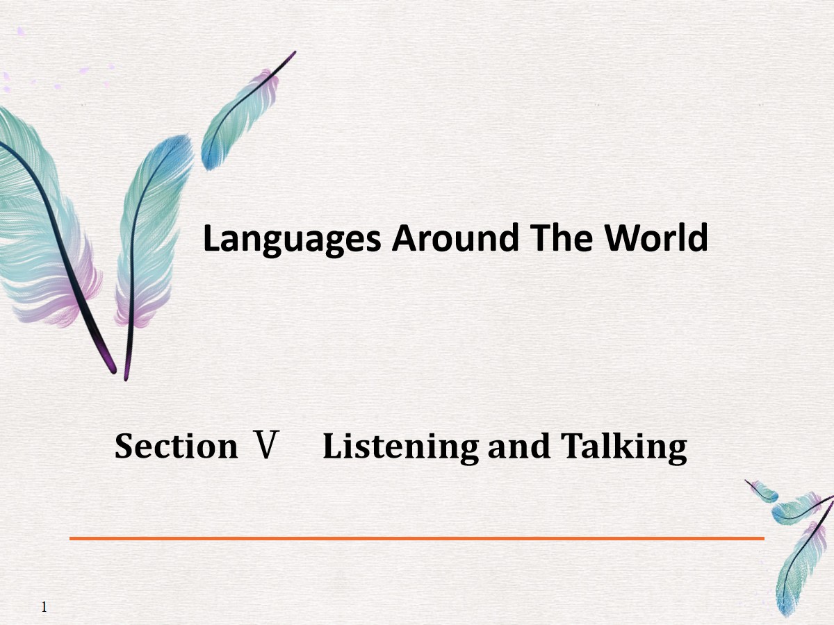 《Languages Around The World》Listening and Talking PPT