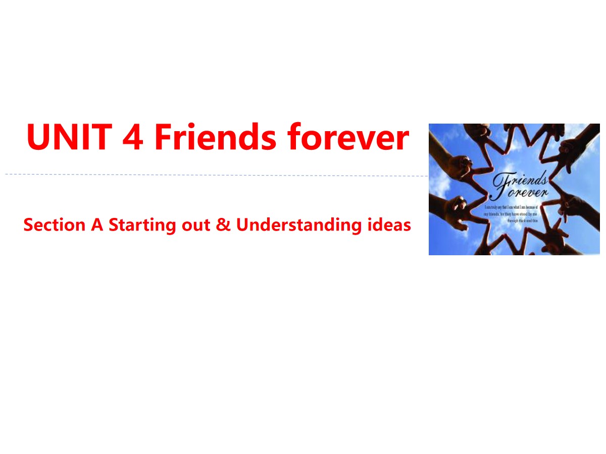 《Friends forever》Section A PPT