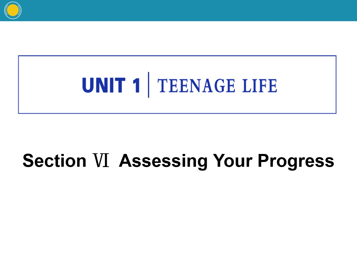 《Teenage Life》Assessing Your Progress PPT课件