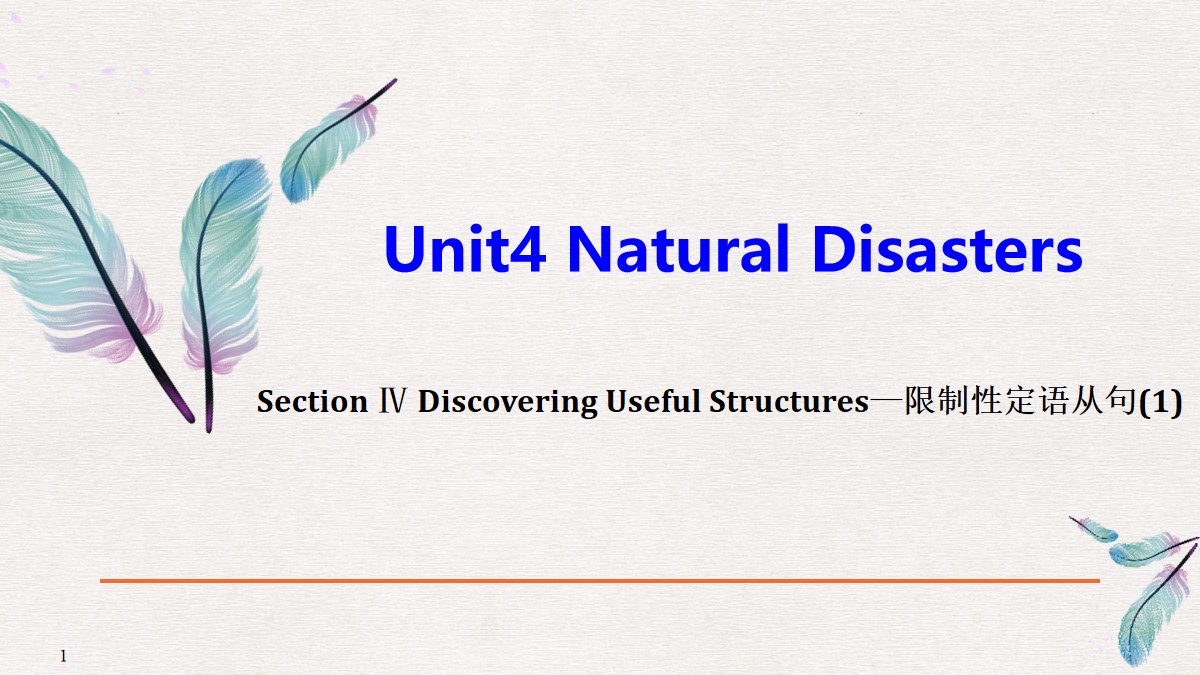 《Natural Disasters》Discovering Useful Structures PPT课件