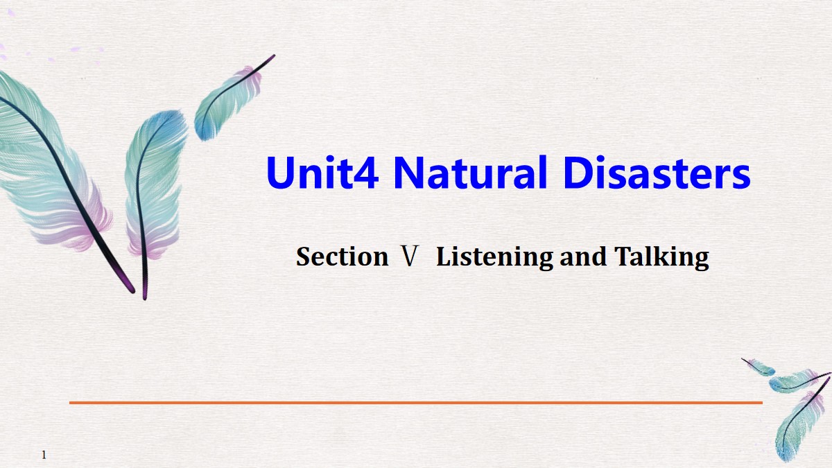 《Natural Disasters》Listening and Talking PPT