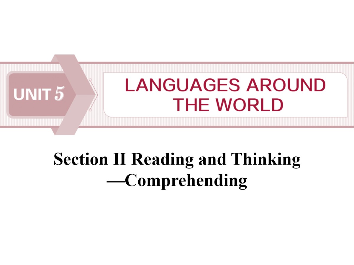 《Languages Around The World》Reading and Thinking PPT