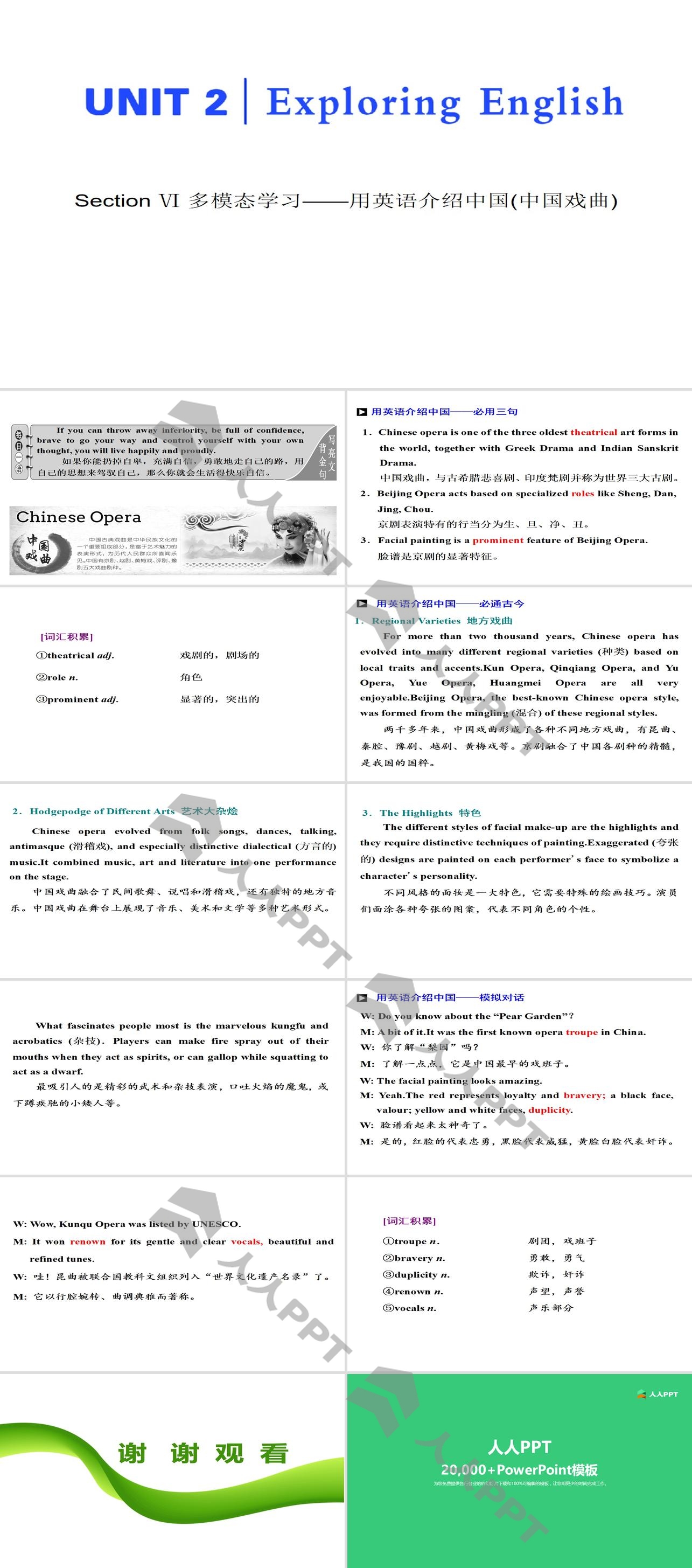 《Exploring English》Section Ⅵ PPT课件长图