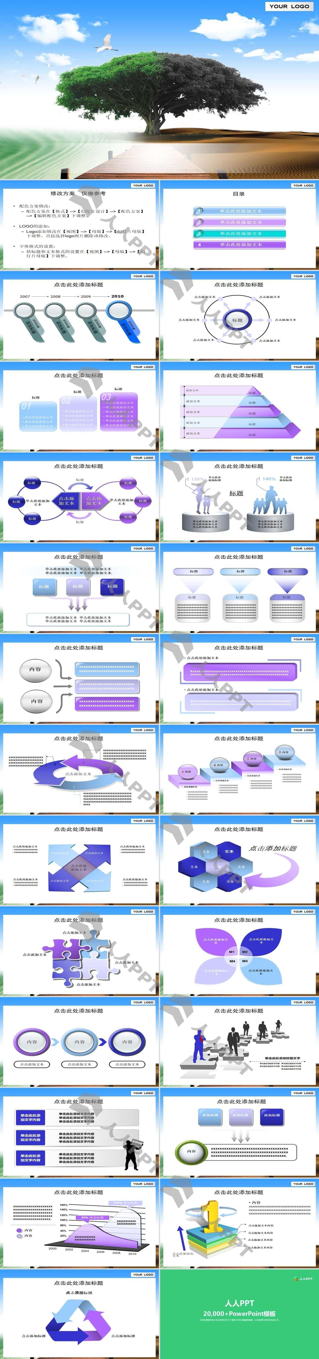 《西游记之大圣归来》3D动画电影PPT模板长图