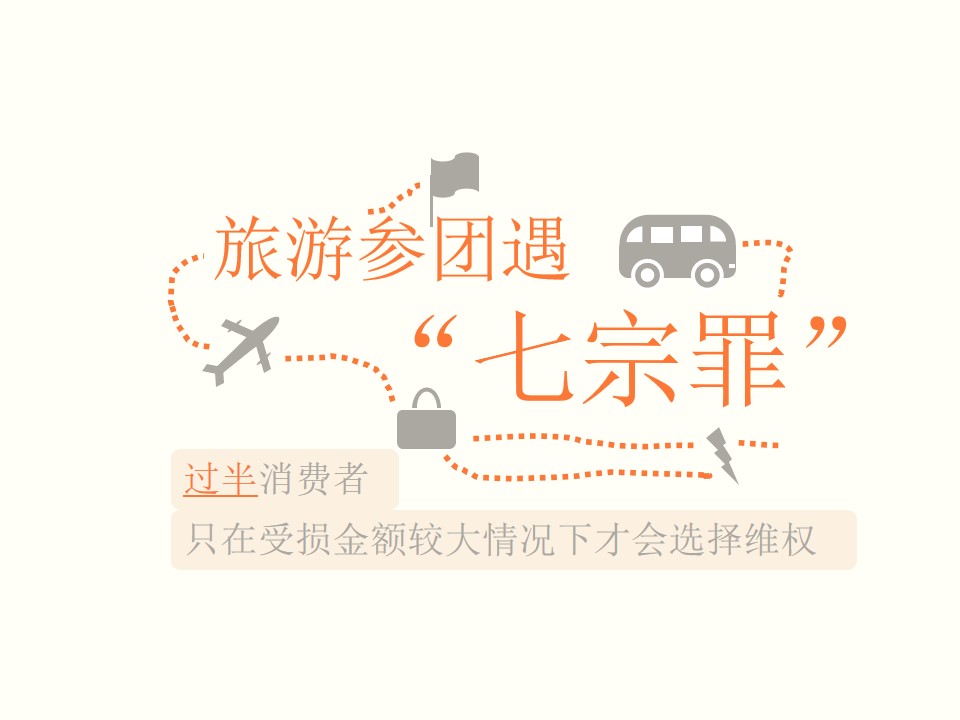 旅游参团遇“七宗罪”――消费者维权PPT模板