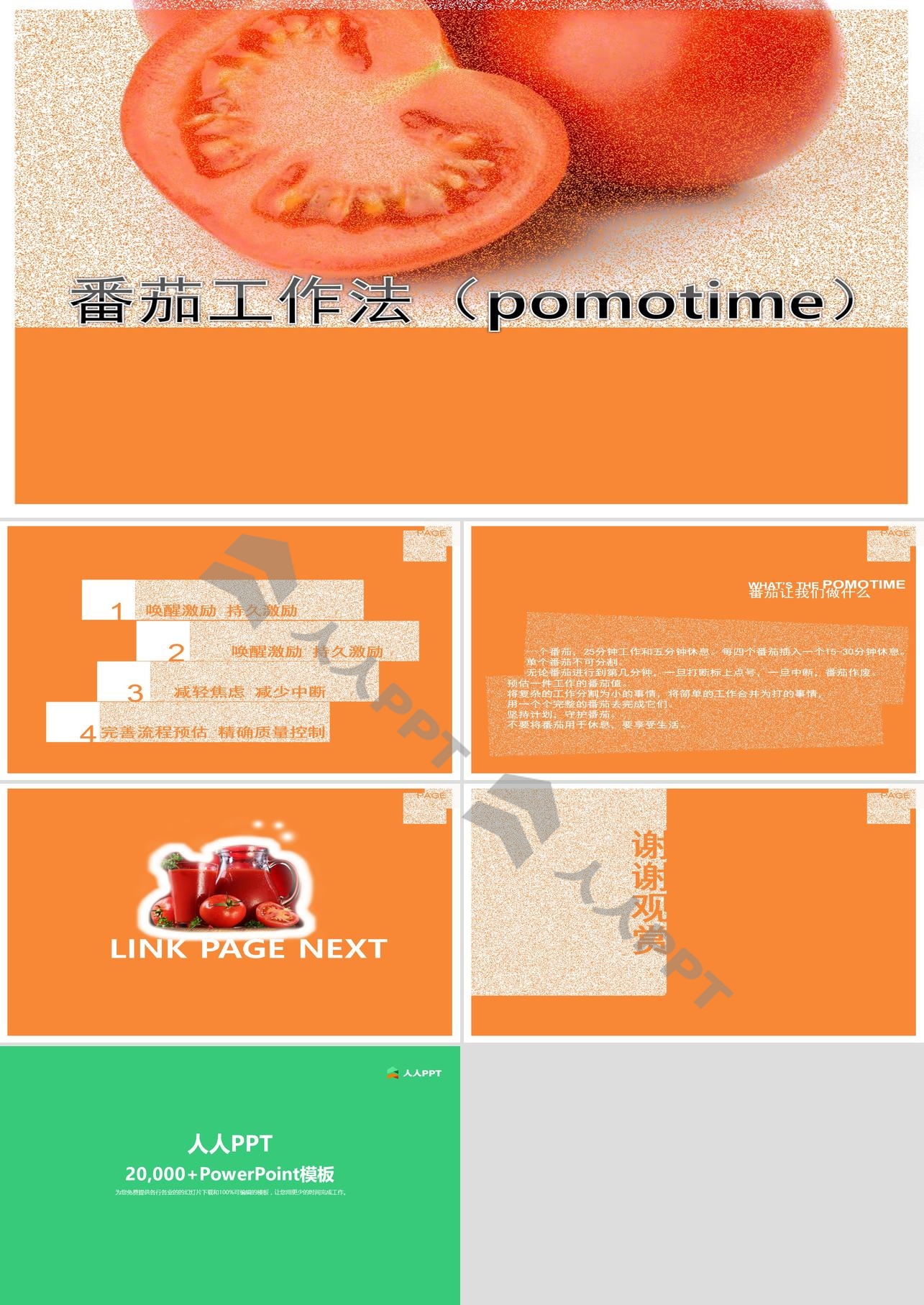 番茄工作法(pomotime)PowerPoint长图