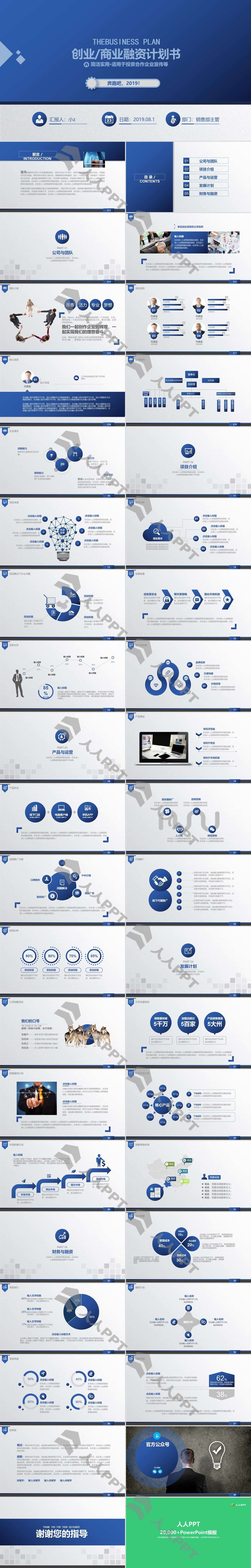 优质商业策划PPT模板长图